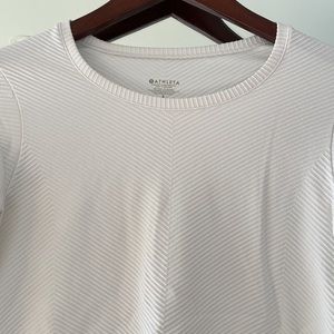 Athleta White Stretch Long Sleeve Top. Small